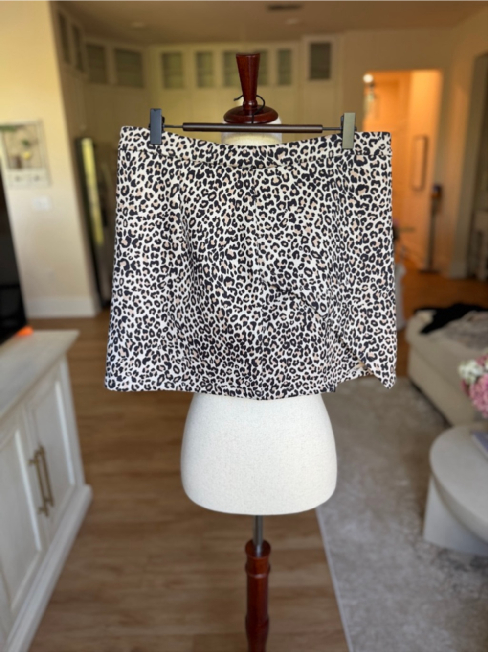 NWT Altar’d State Leopard Print Mini Skirt Sz L